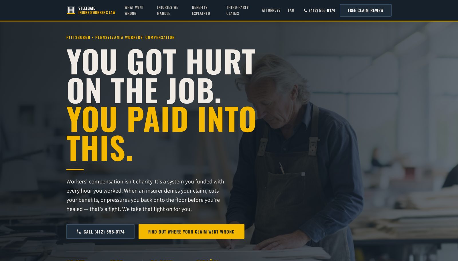 Steelgate Injured Workers Law demo preview