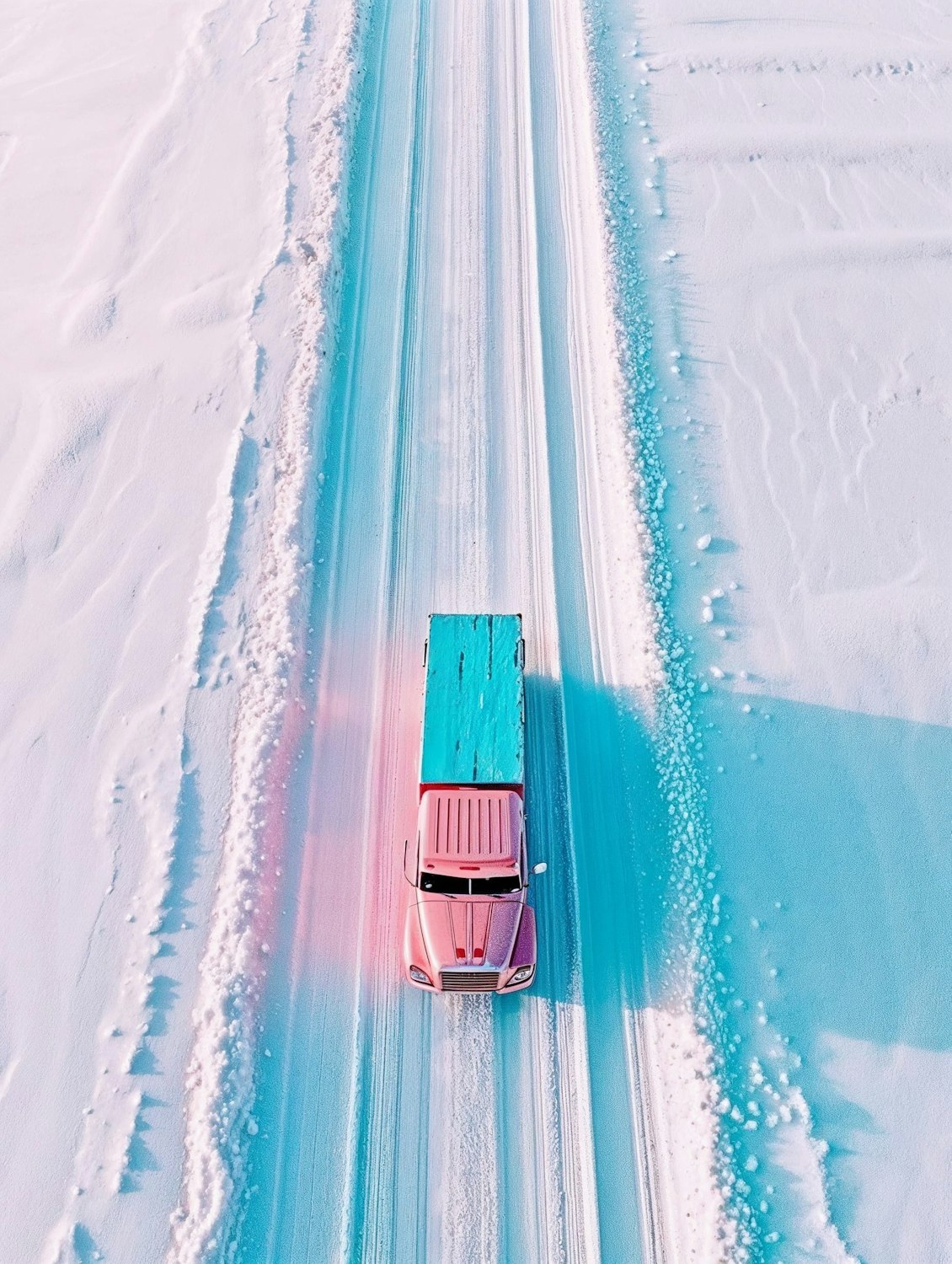 Commercial semi truck on highway